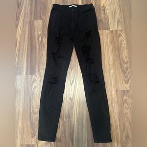 Pacsun black distressed hi rise Jeggings